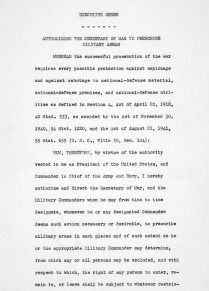 Executive order 9066 essay