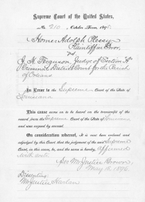 Image for: Plessy v. Ferguson